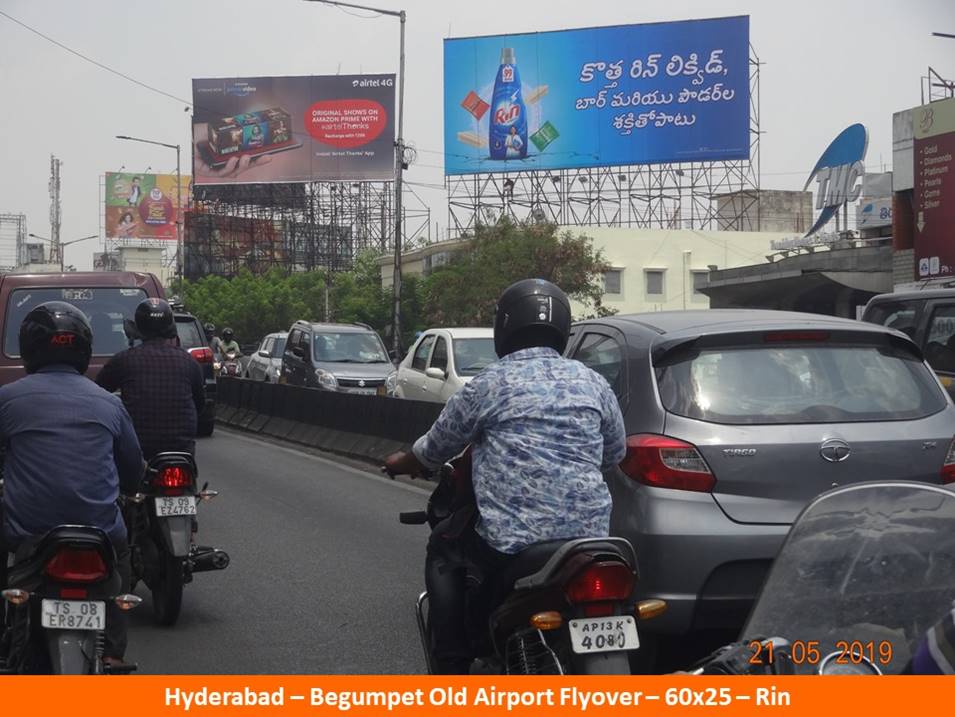 OOH Billboard Agency in India, Hoardings Advertising in Old Airport Flyover, Begumpet Hyderabad